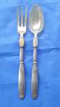 Set tacamuri salata,argint sterling .950 si corn,Franta,1883-1900,119g