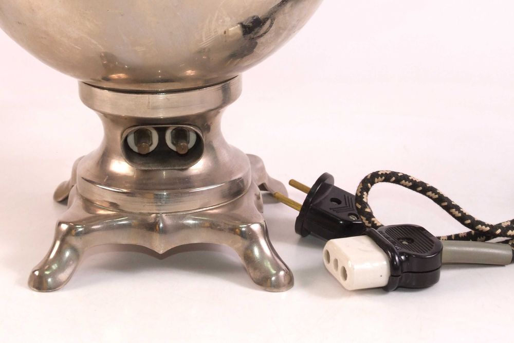 SAMOVAR electric sferic, cu robinet si cablu, Made in Russia, ca NOU