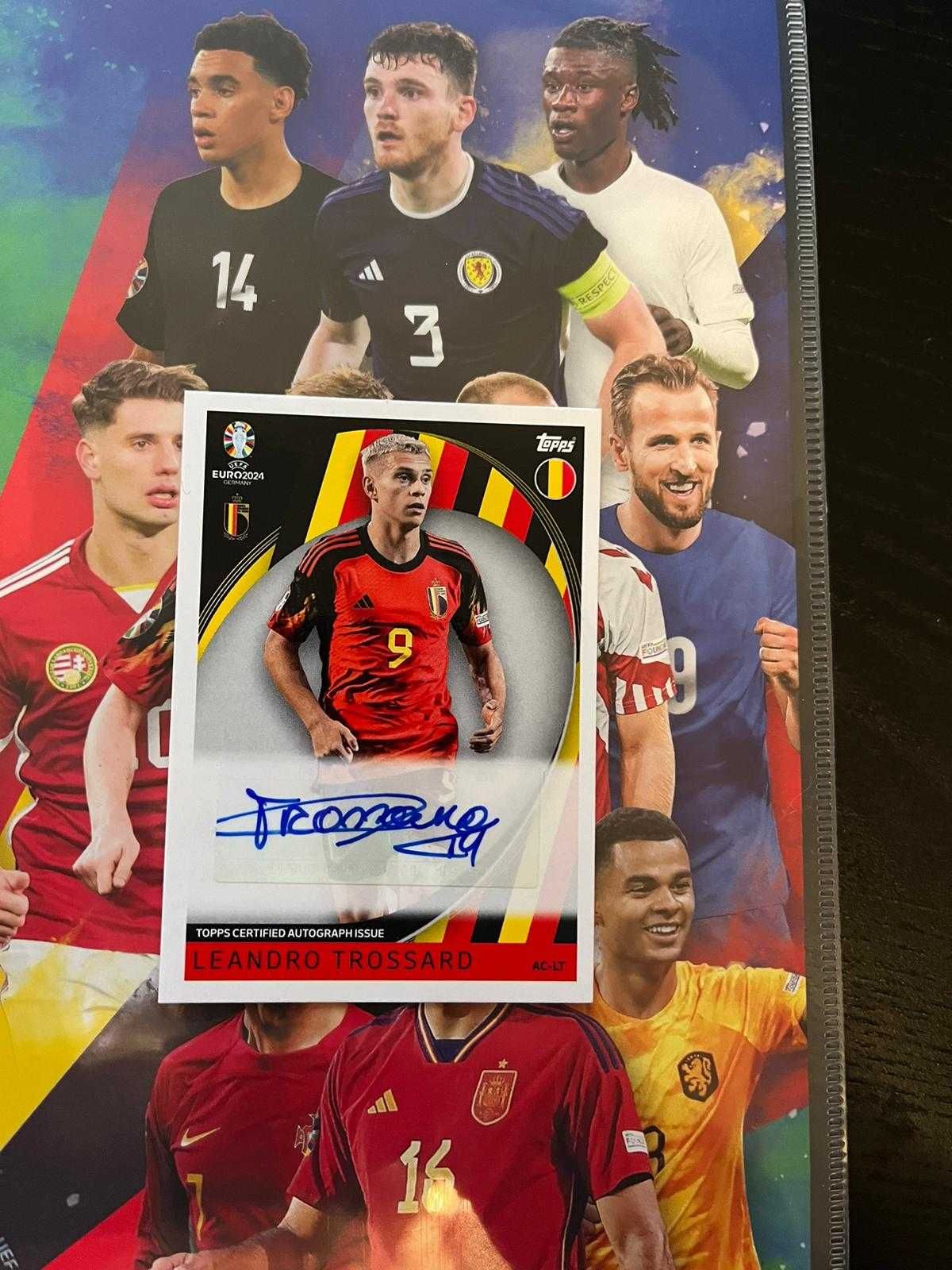 Semnatura Leandro Trossard, Belgia, Match Attax Euro 2024,AC-LT