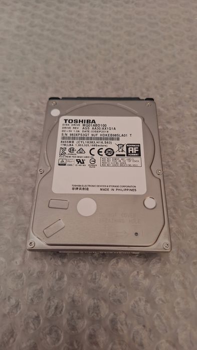 Toshiba MQ01ABD100, 1TB, 2.5" формат, 5400 RPM