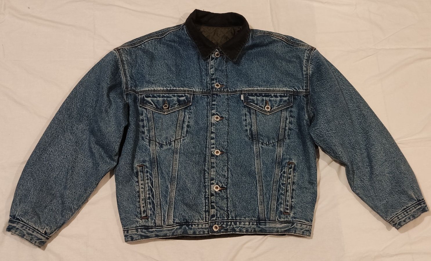 Geacă Levi's Silver Tab 2 fete reversibila jeans blugi Levis Strauss