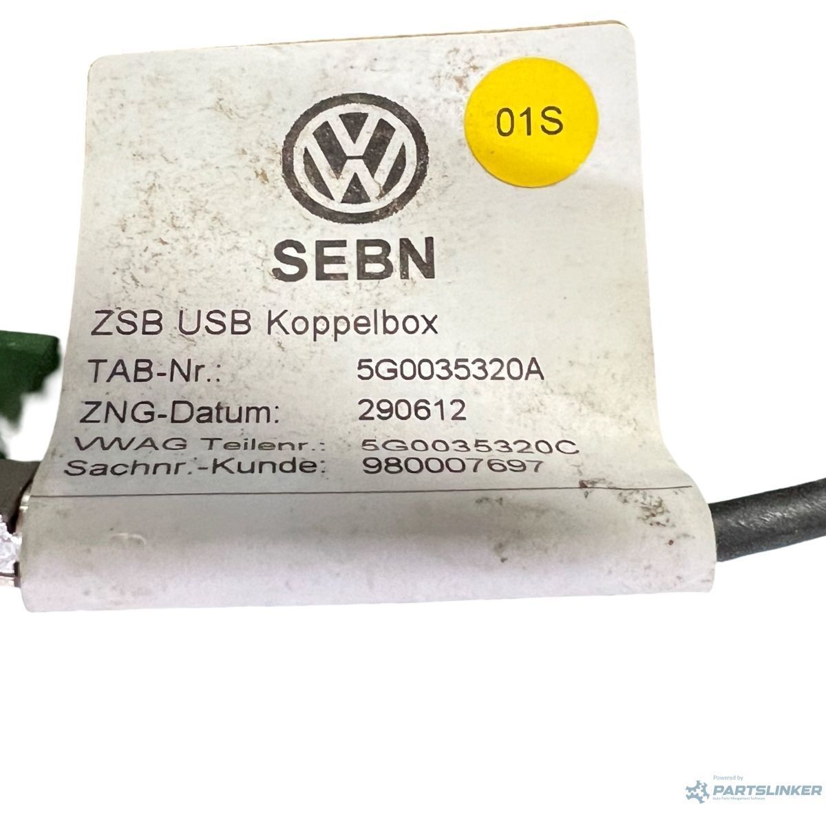 Conector priza USB VOLKSWAGEN GOLF VII 5G1, BE1 2012 - > 5G0035320A