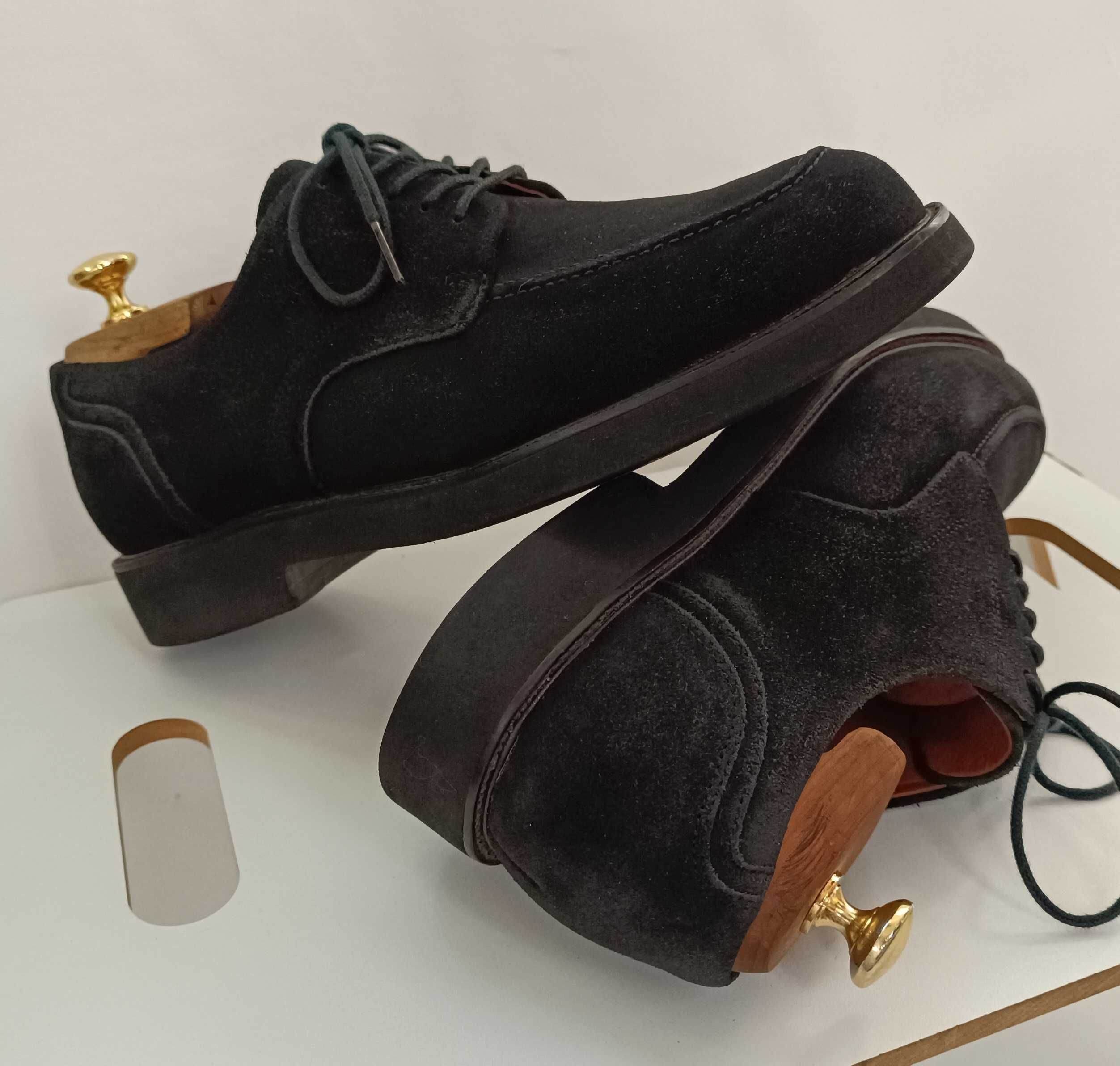 Pantofi derby 42.5 43 split toe Rockport piele naturala moale suede