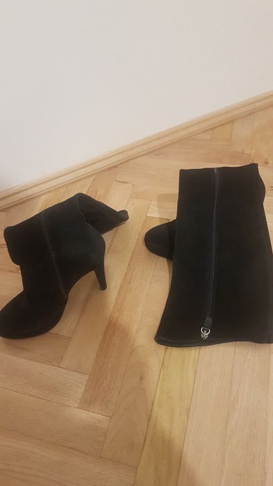Cizme piele, culoare negru, marime 36,