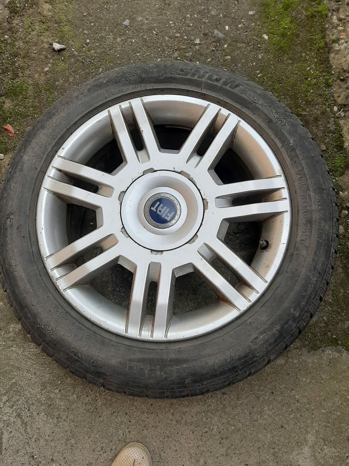 2 Jante plus cauciucuri M+S - Fiat Stilo originale 205/55/R16