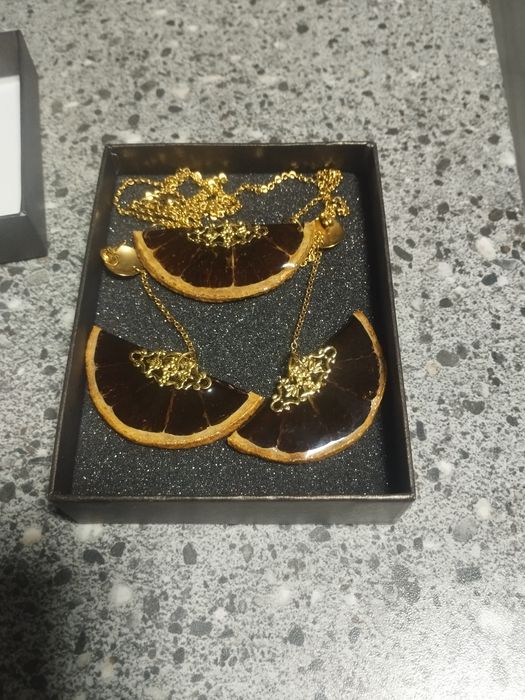 Set bijuteri portocala naturala