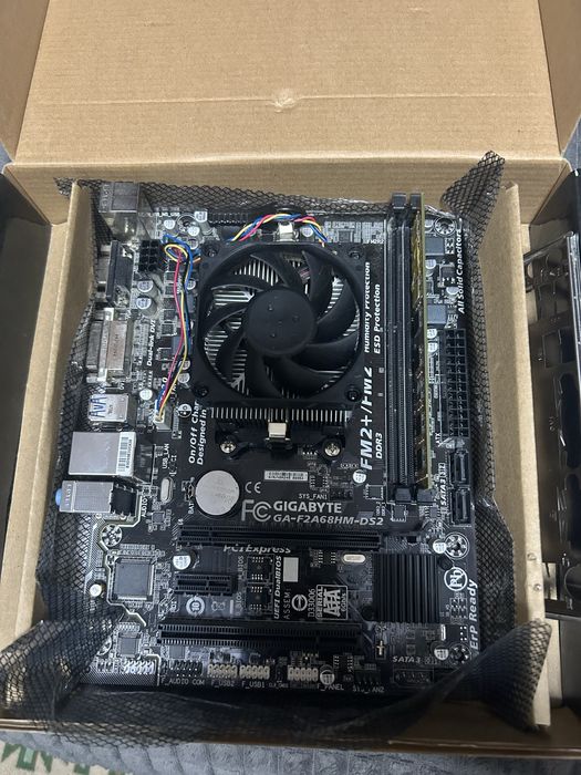 Kit amd a6 6400, 8gb ram ddr3, cooler, placa de baza