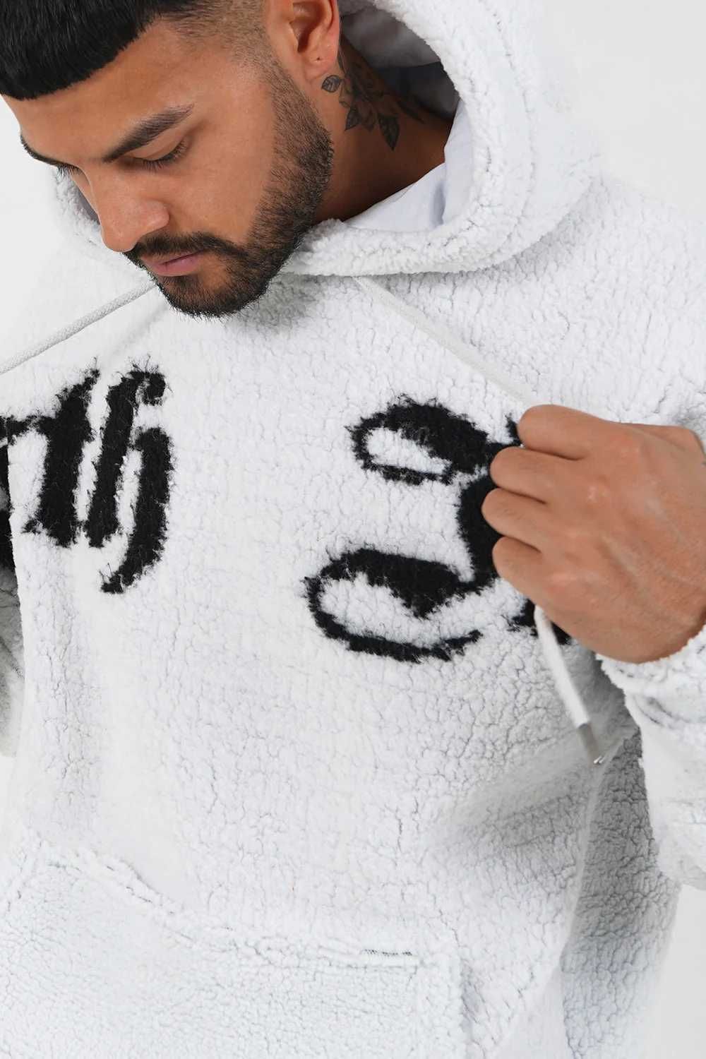 НОВО Sixth June Sherpa Оversized Hoodie мъжки суичър/худи/шерпа/теди