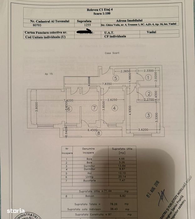 Apartament spatios 3 camere