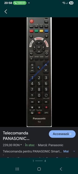 Vand telecomanda smart panasonic