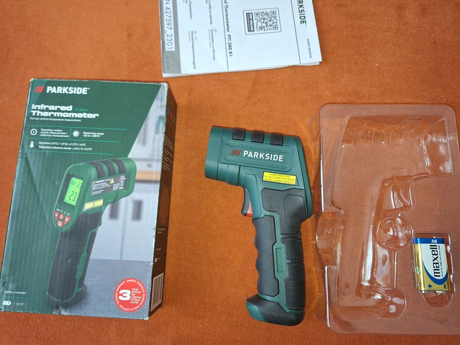 Termometru laser digital infrarosu, PTI 380 B1 Parkside