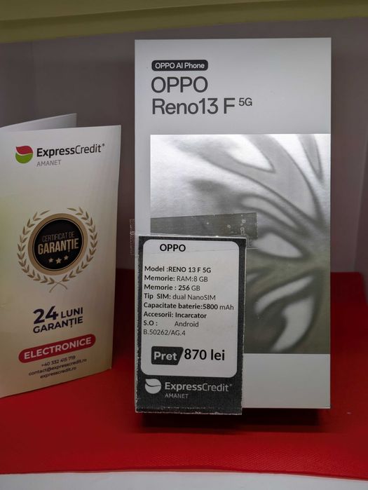 Oppo Reno13 F 5G 8/256GB ( AG4 Dacia B.50262 ) Garantie 2 ani