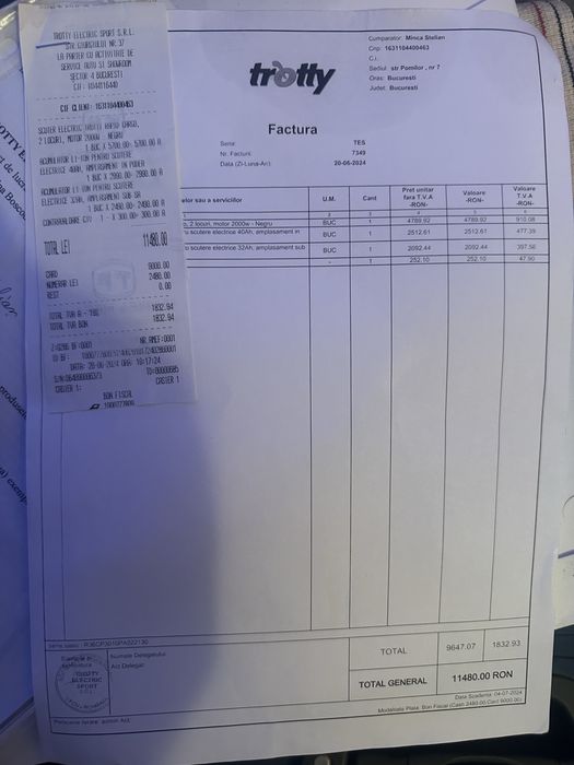 Motocicleta noua de vanzare