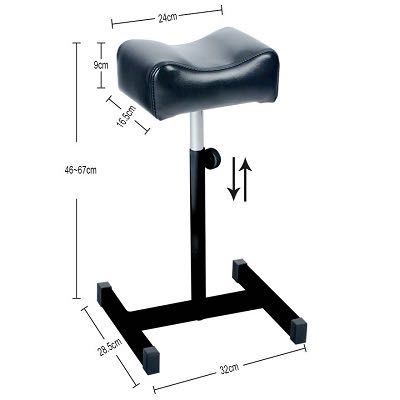 Suport Pedichiura Reglabil Inaltime, Scaun Salon Alb sau Negru