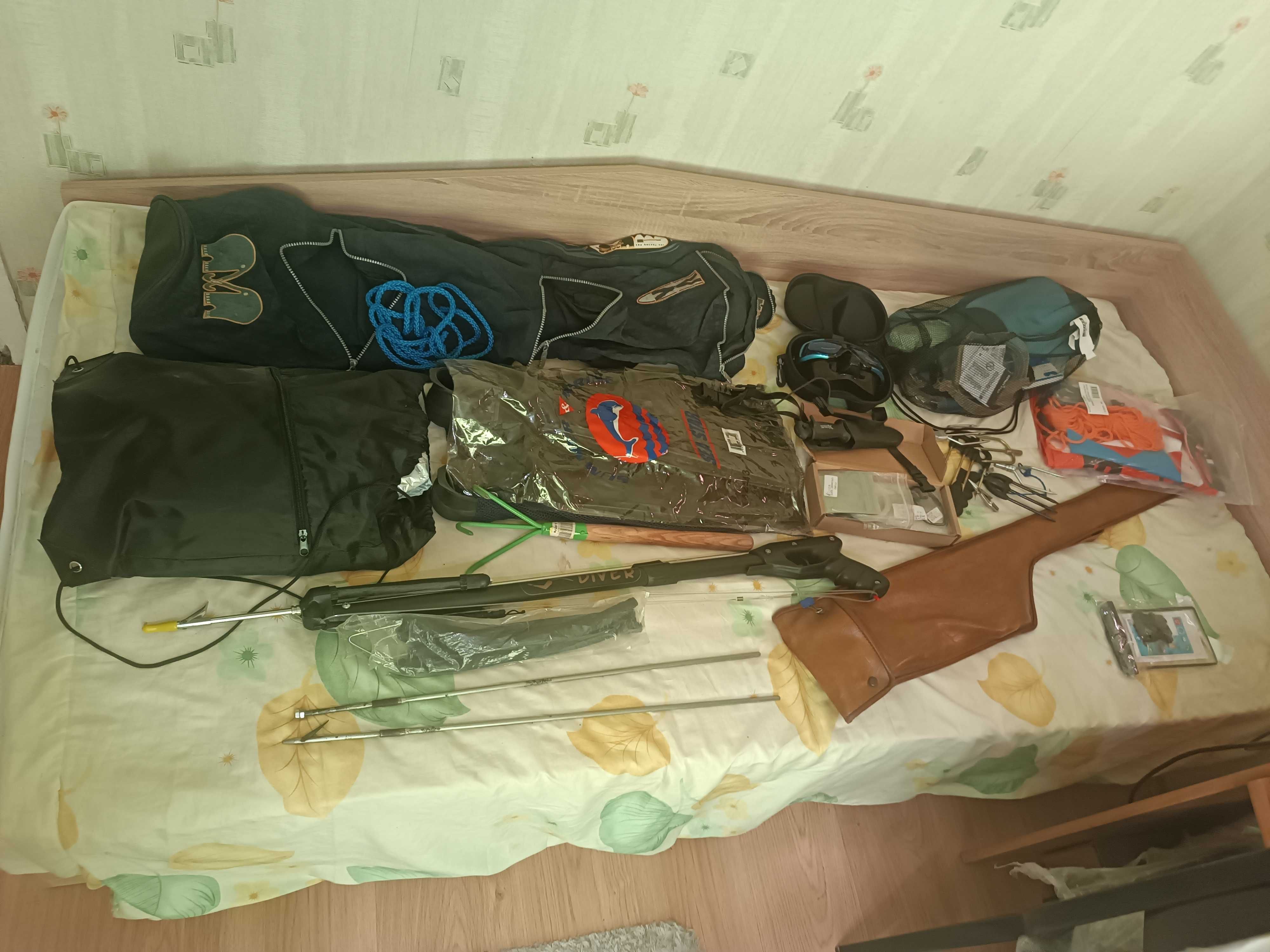 Разпродажба на оборудване за гмуркане, маски, плавници, харпуни и др.