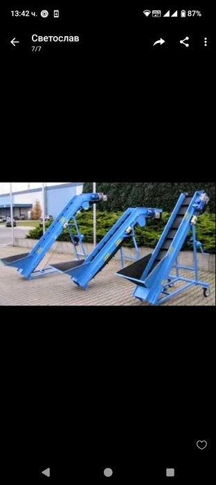 Лентови товарачи и шнекове за зърно