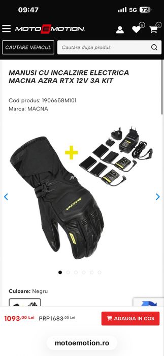 Manusi cu incalzire Macna+acumulatori