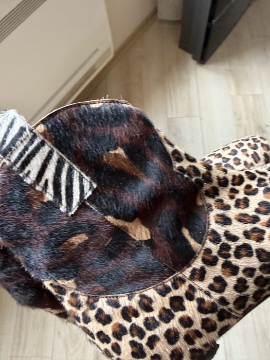 Дамски боти естествен косъм