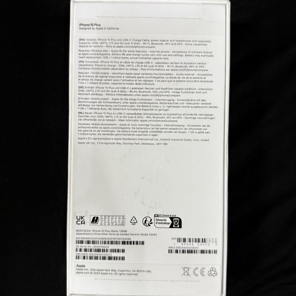 iPhone 15 Plus 128GB Black