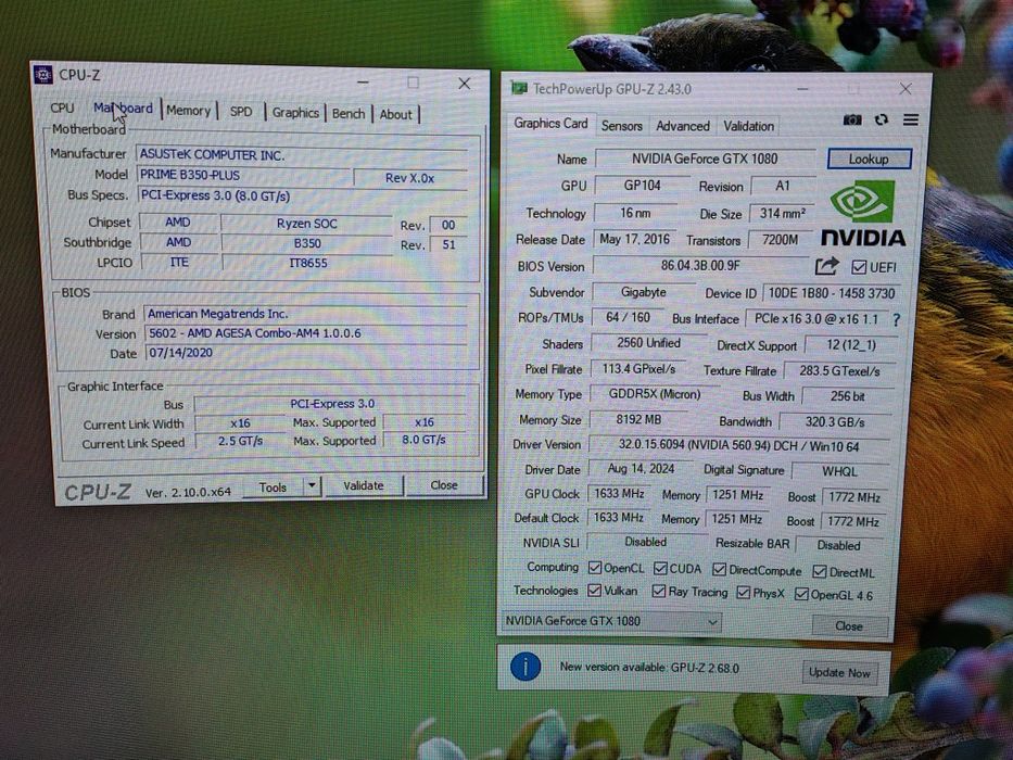 R5 3600/GTX 1080 8GB/16 Ram DDR4 3000Mhz/500GB SSD/600w - компютър