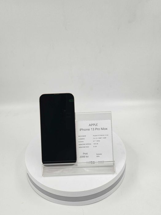 Garantie 24 luni Iphone 13 PRO MAX 128GB baterie 85% CashBox