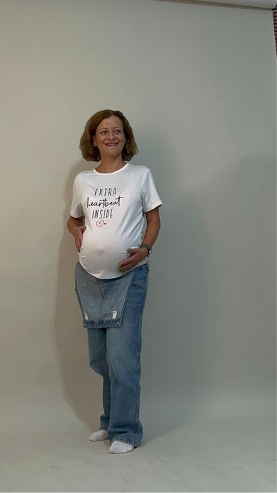 Salopeta blugi maternity, H&M