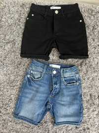 Bermude jeans Zara-2 perechi (albastru si negru)