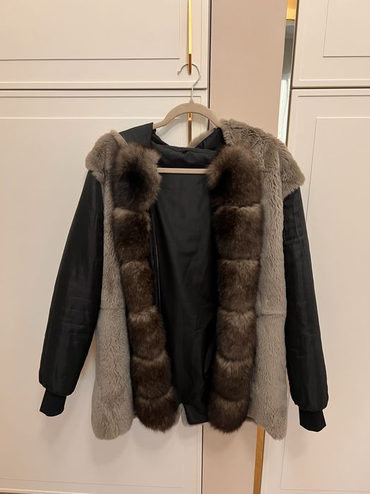 Geaca Parka cu blana de vulpe polara