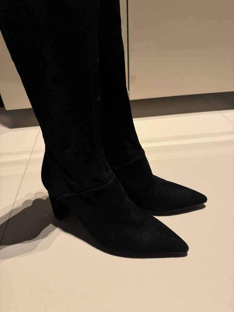 Cizme piele intoarsa UTERQUE