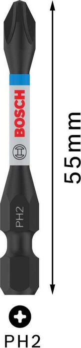 Ударен магнитен накрайник PH2, 50 mm бит PRO Phillips Impact Bosch