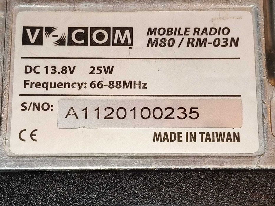 Statie emisie receptie profesionala, V-Com M80, RM-03N, 66-88MHz, 25w