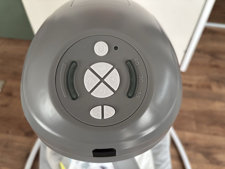 Cangaroo Бебешка електрическа люлка Woodsy сива .