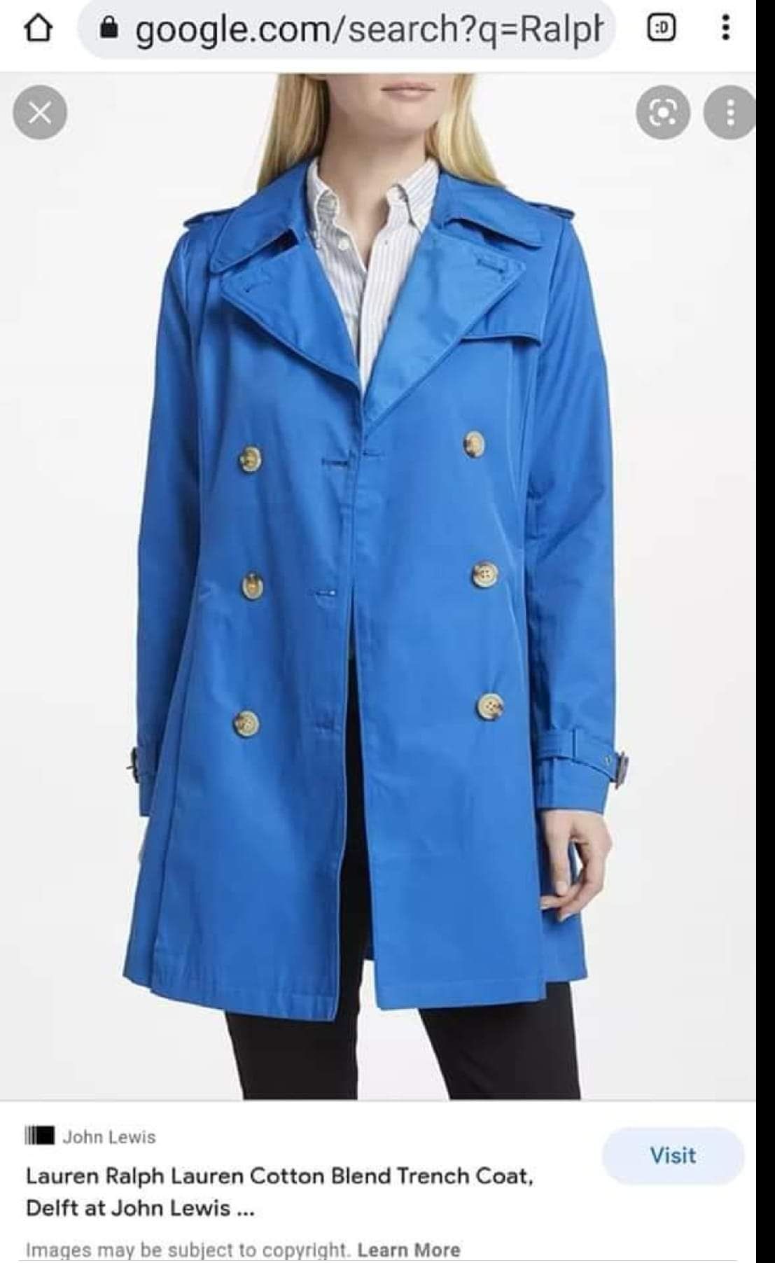 Trench * Jachetă *Ralph Lauren * albastru royal *Trenci * royal blue