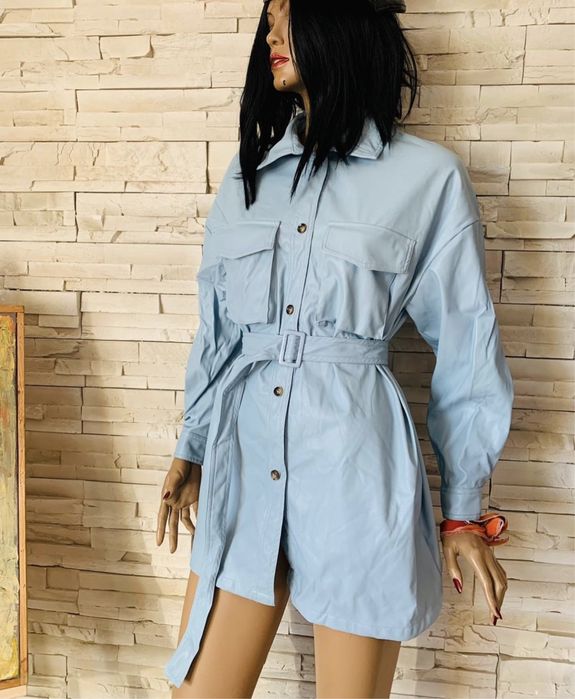 Camasa/rochie imitatie piele,oversized(zara,bershka,stradivarius)