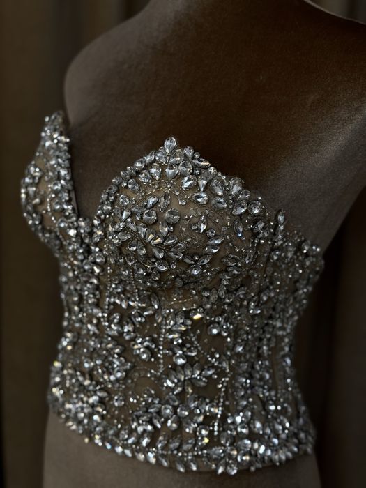 Corset cu pietre si cristale swarovski