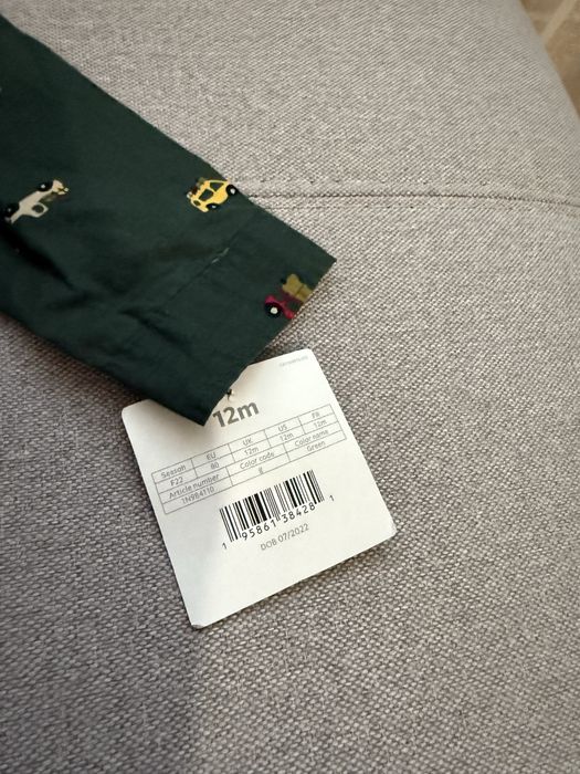 Camasa cu papion si pantaloni crem , noi cu eticheta , marimea 12 luni