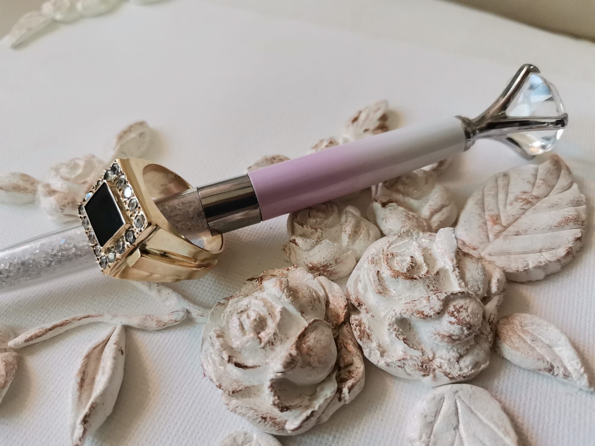 Bratara aur 18k alb/galben+ diamante model cuban deosebit