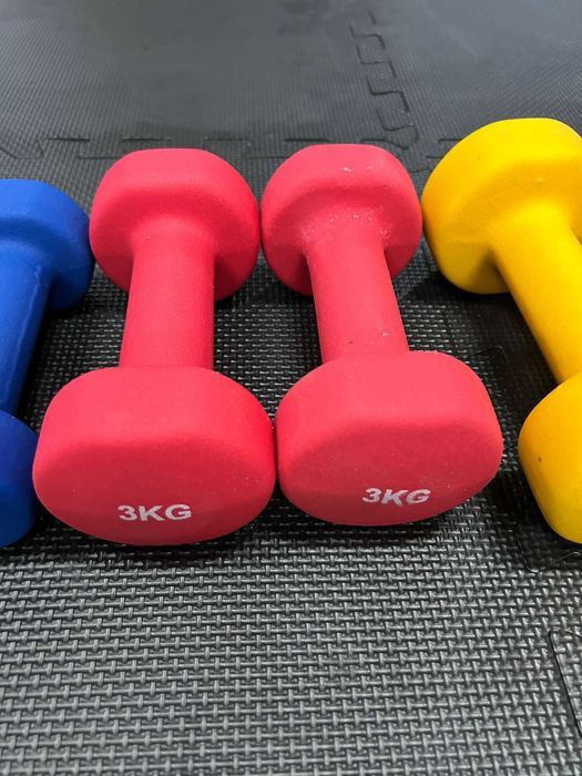 Pachet Gantere De Aerobic 30 kg: 1+1, 2+2, 3+3, 4+4, 5+5 kg