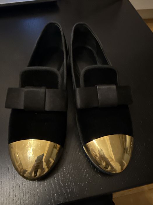 Balerini loafer piele si velvet 36 giuseppe zanotti originali