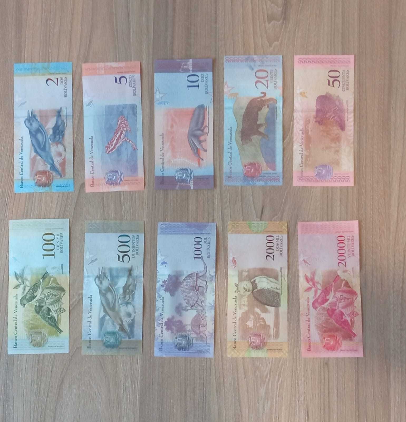 Set 10 bancnote Venezuela (stare impecabila)