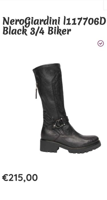 Cizme biker piele Nero Giardini