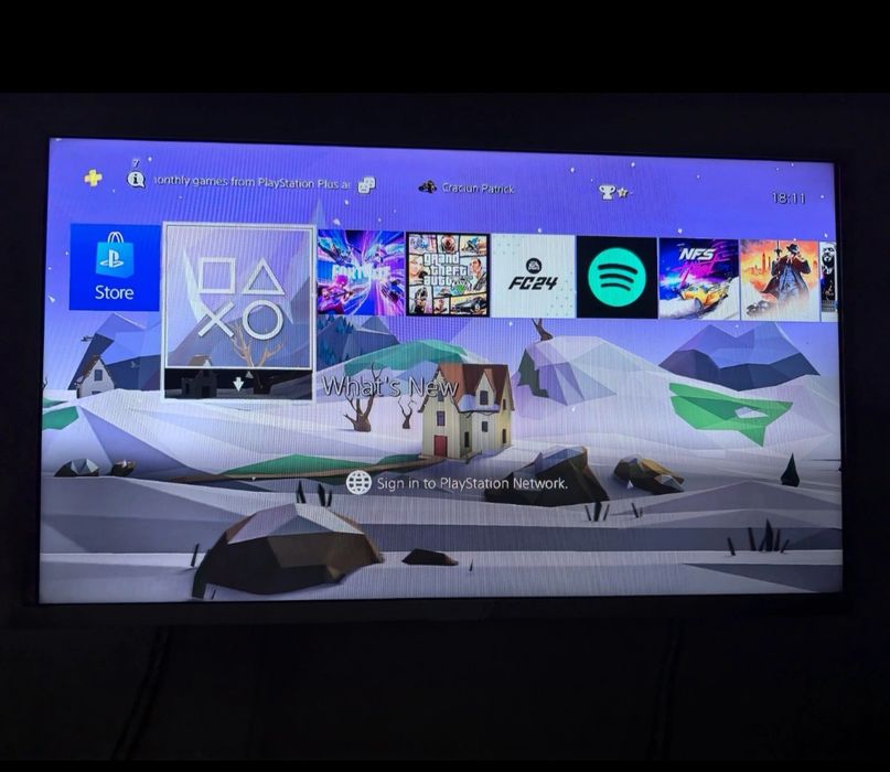 Play Station 4 Slim, 1TB, cu jocuri , 2 controlere originale