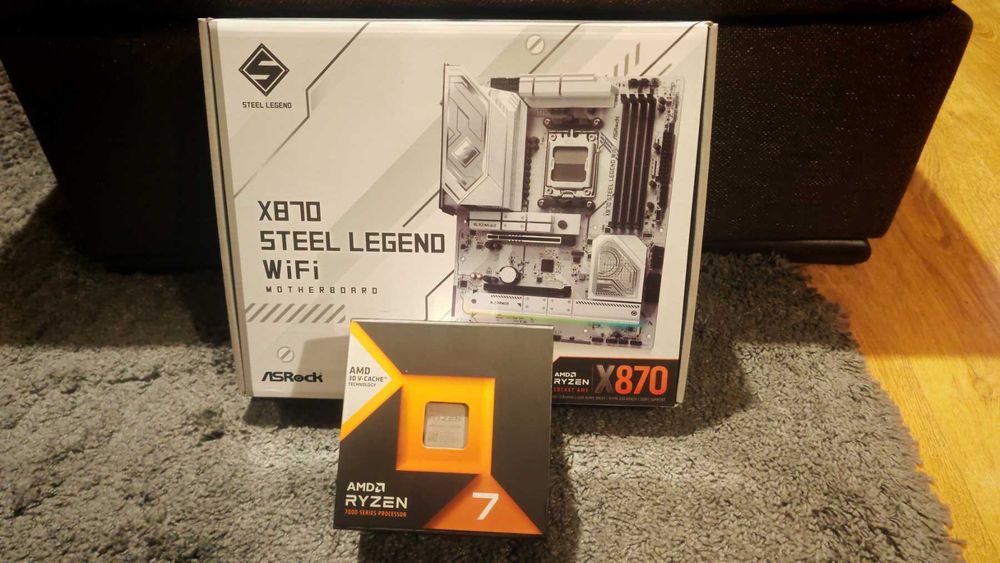 ASRock X870 Steel Legend + AMD Ryzen 7 7800X3D 96MB/120W/AM5