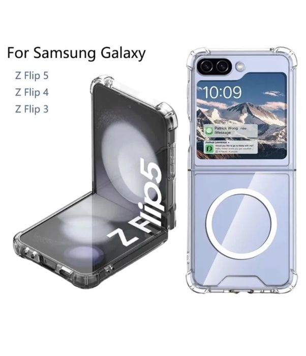 Samsung Z FLIP FOLD 4 5 6 7 Husa Hard PC Magsafe Folie Transparenta