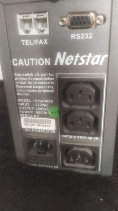 УПС UPS Netstar Model Smart800 220Vac НЕ РАБОЧИЙ на запчасти ИБП СМАРТ