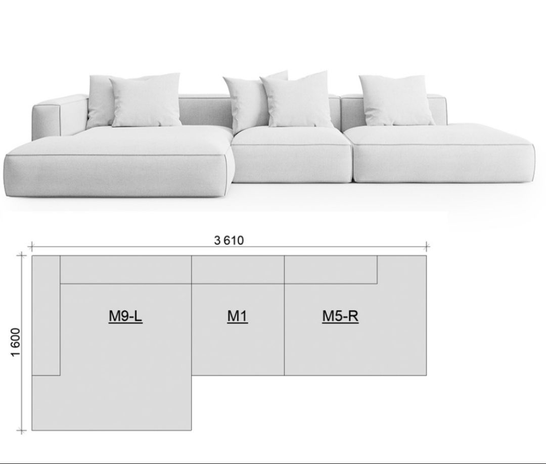 Диван фабрики "One mebel" модель Roxen.
