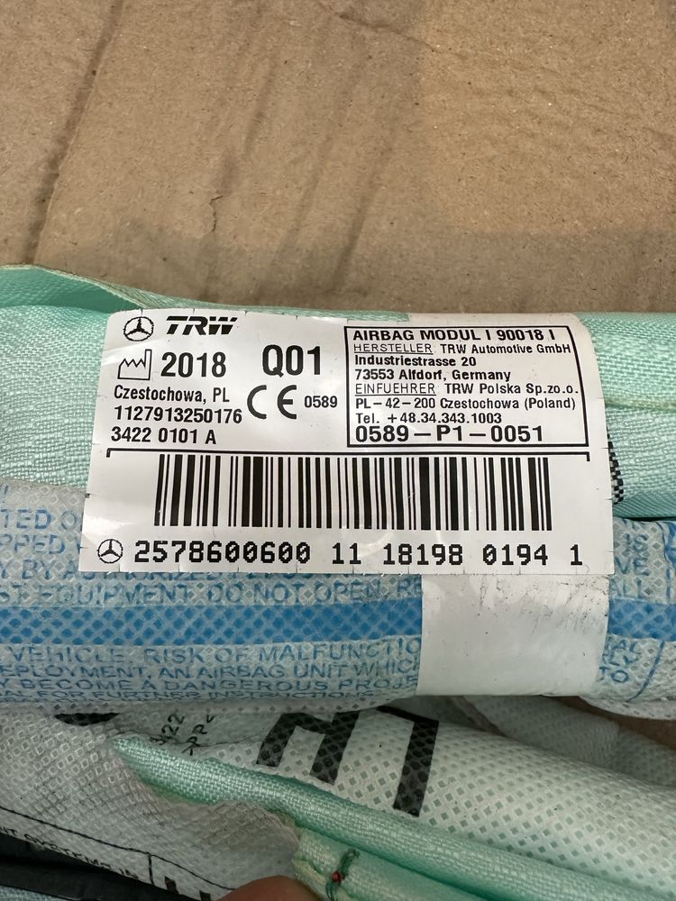 Kit airbag Mercedes CLS C257, AMG GT X290