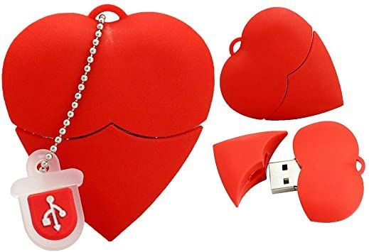Флаш памет сърце 16 GB , страхотен подарък с повод и без