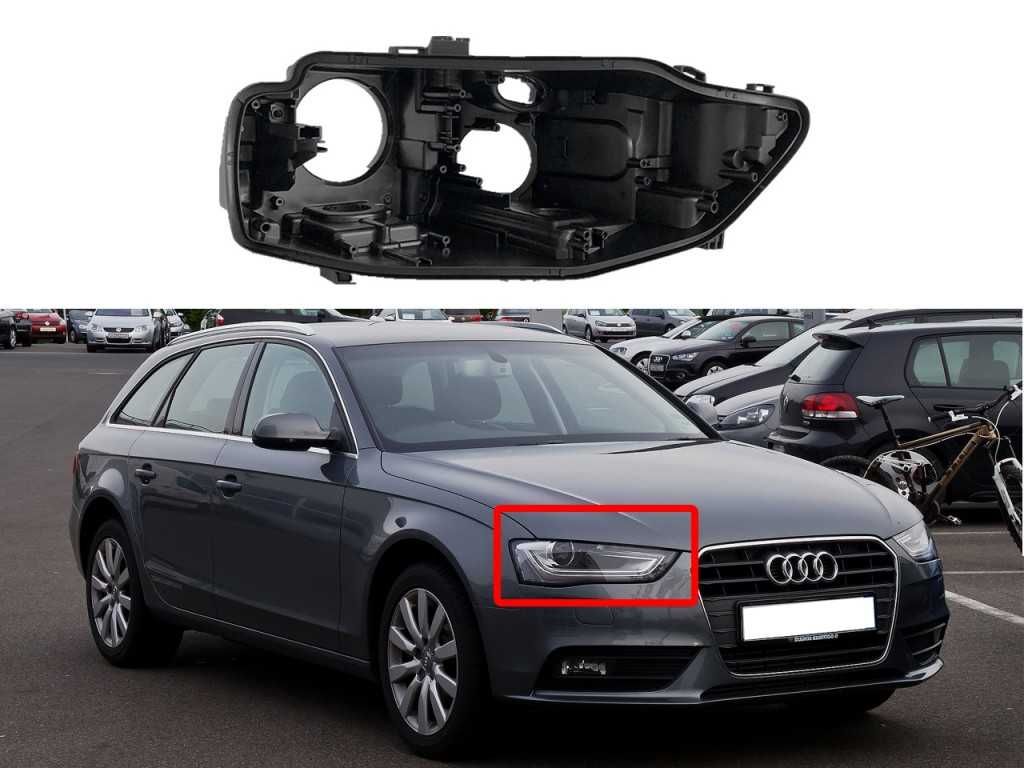 Основа (корпус) за фар на Audi A4 B8 Facelift Ксенон