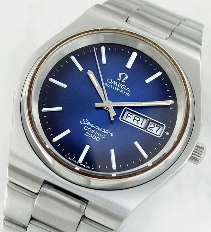 Omega Seamaster Cosmic 2000 Automatic, Тъмно син циферблат, Ден и дата